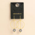 Refined Glass Drop Earrings - Smoke/Gold