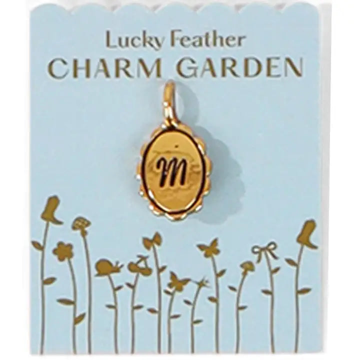 Charm Garden -  Gold Scalloped Initial Charm
