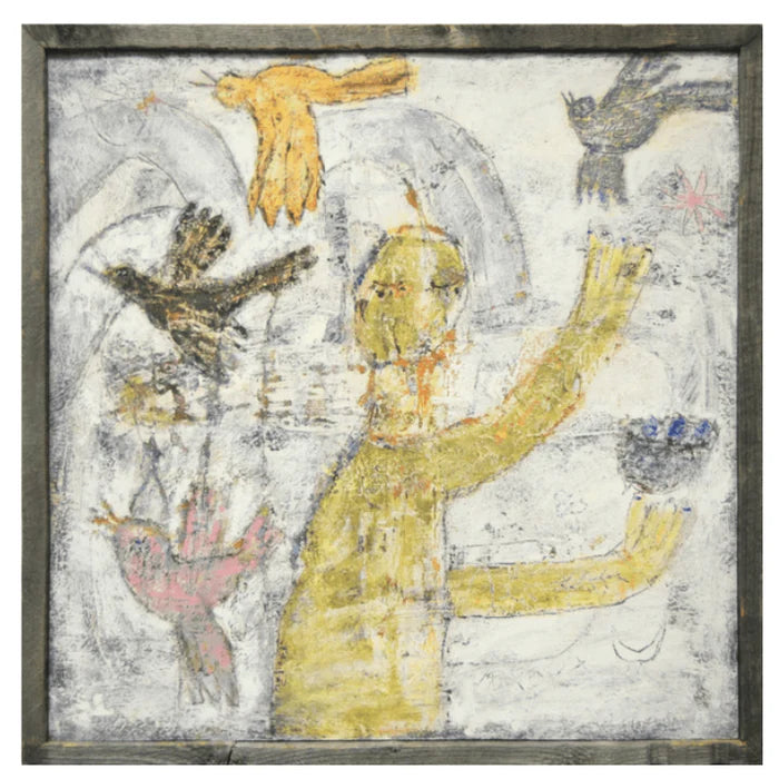 Man Juggling Birds Art Print