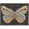 Butterfly Flowers Love You Greeting Card