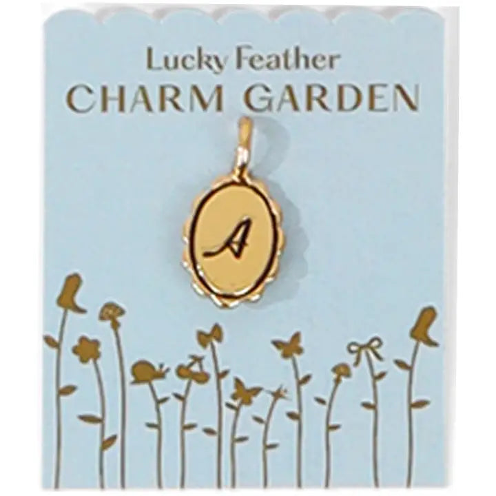 Charm Garden -  Gold Scalloped Initial Charm