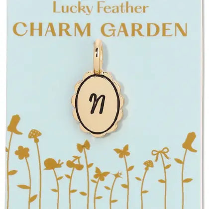 Charm Garden -  Gold Scalloped Initial Charm