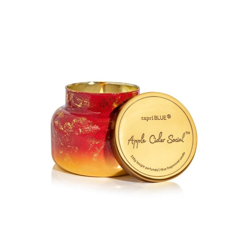 Capri Blue Apple Cider Social Glimmer Candle Signature Jar