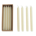 Cream Unscented Taper Candle Set