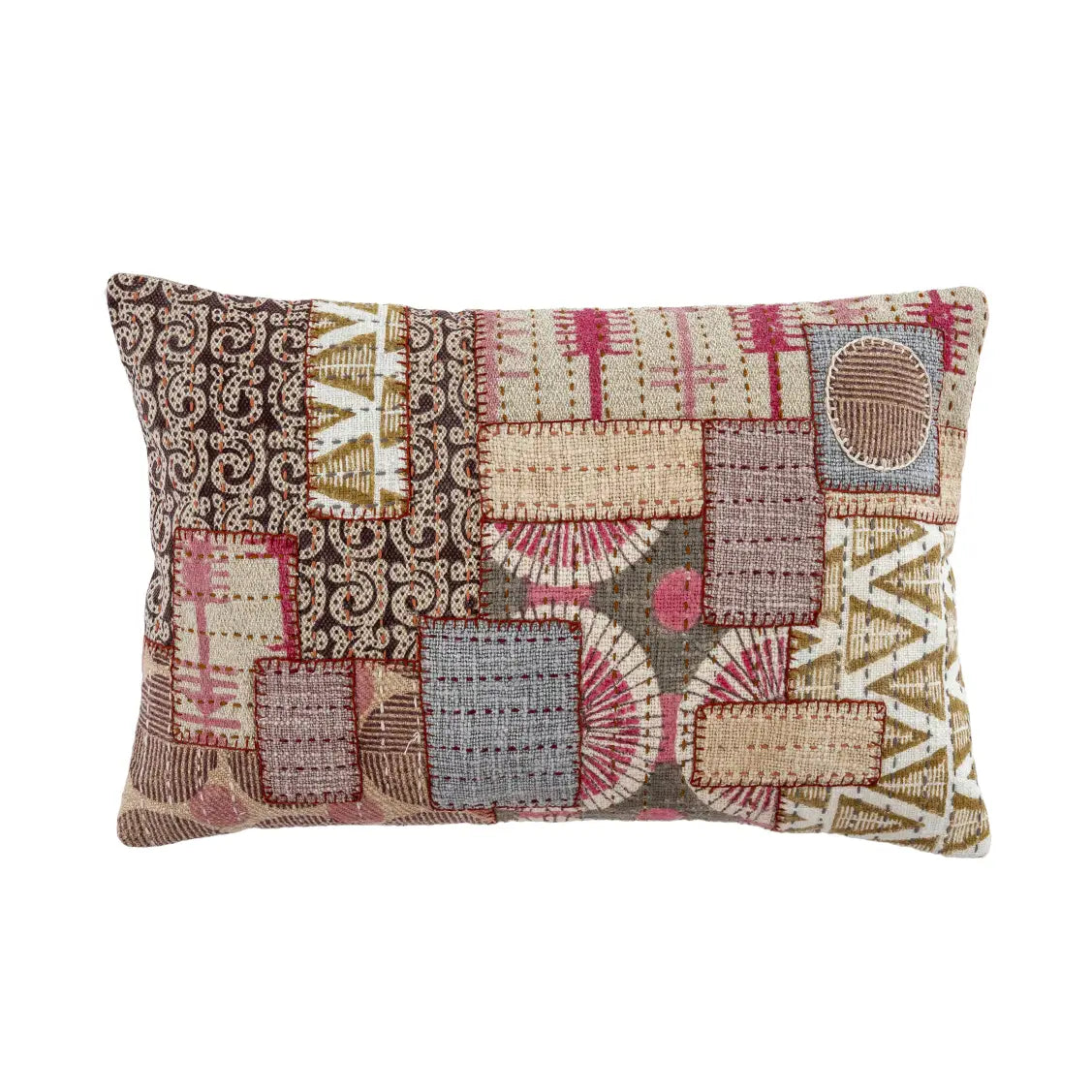 Kantha Patchwork Lumbar Pillow