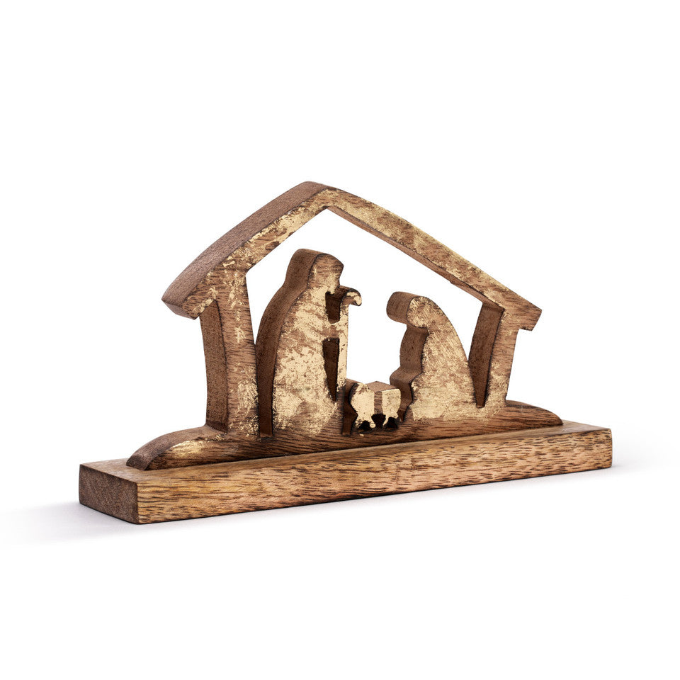Wood Holy Family Figure