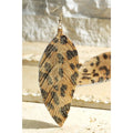 Animal Print Genuine Leather Earrings