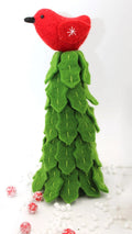 Felt Cone Tree with Cardinal