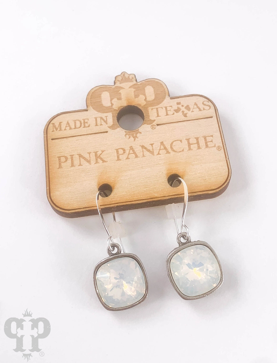 Austrian Square Crystal Hook Earrings