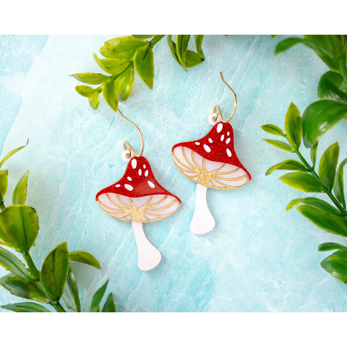 Cottage Core Mushroom Earrings