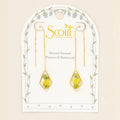 Pressed Flower Thread Earring - Yellow Baby's Breath/Gold