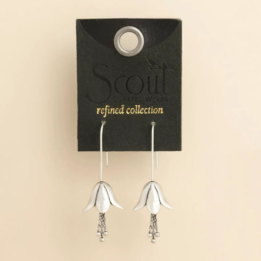 Refined Icon Earring - Lily Drop Earring/Silver
