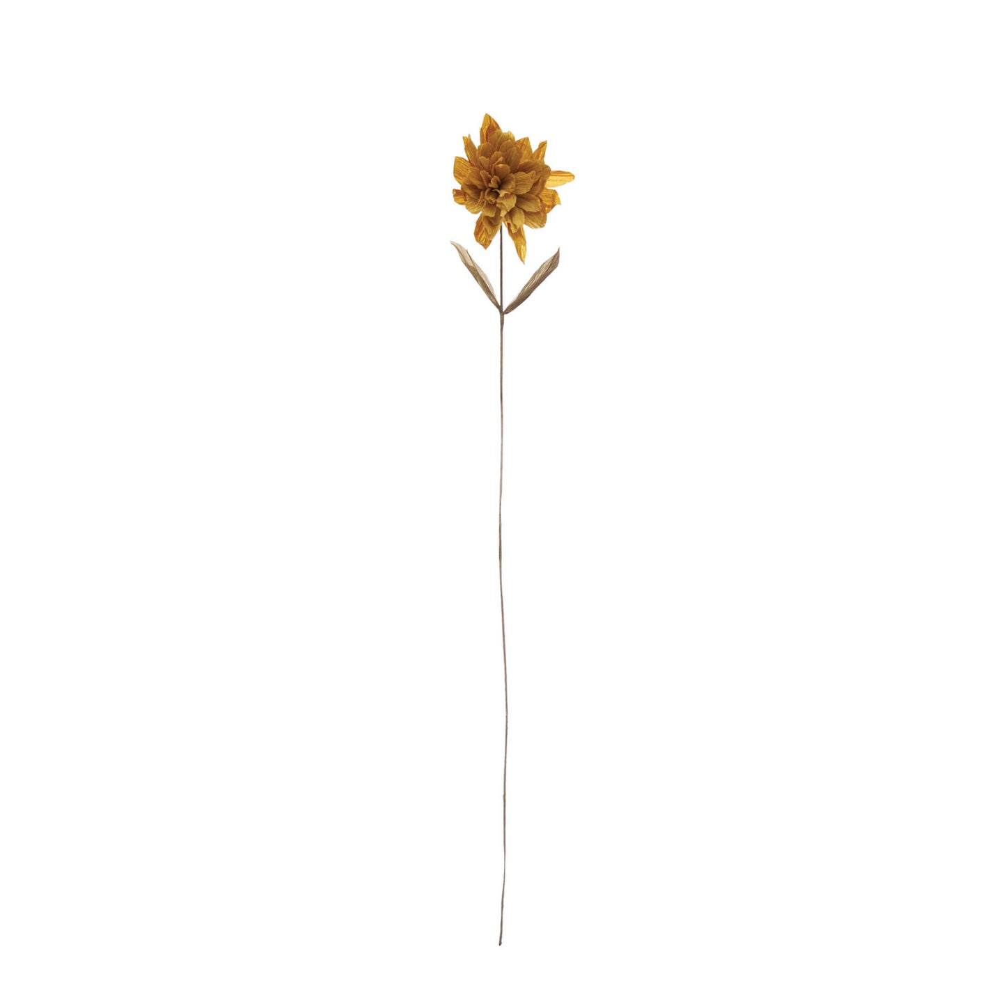 Mustard Paper Floral Pick