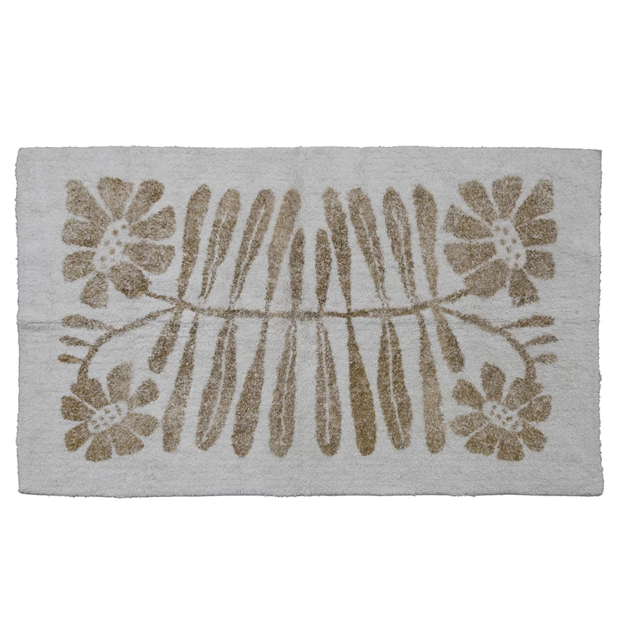 Flowers Cotton Tufted Rug