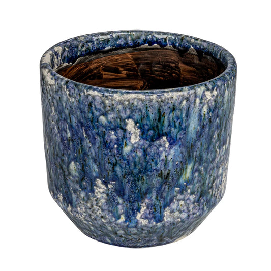 Blue Decorative Terra-Cotta Planter