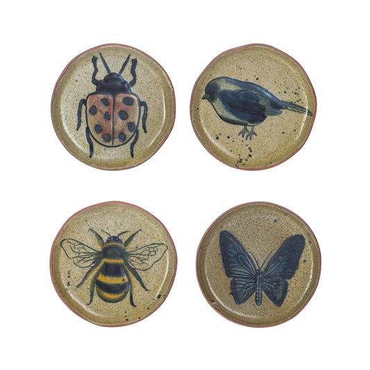 Insect/Bird Stoneware Plate