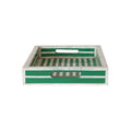 Green & Bone Decorative & Resin Tray w/ Handles