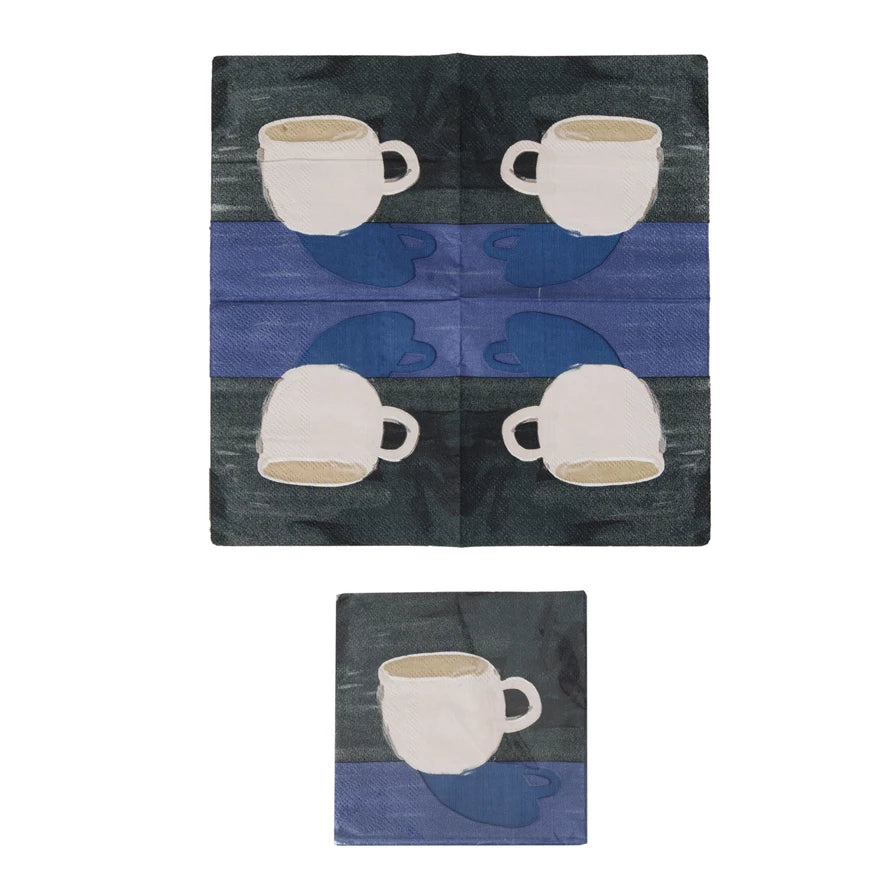 Mug Design Paper Cocktail Napkins