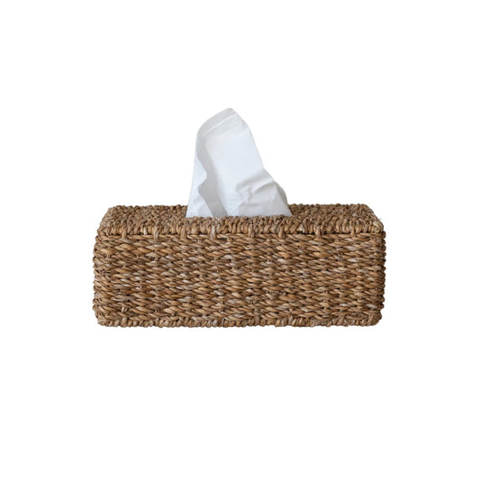 Hand-Woven Seagrass Tissue Box Cover