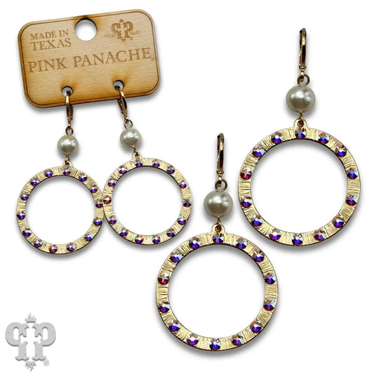 Austrian Crystal Circle Earrings