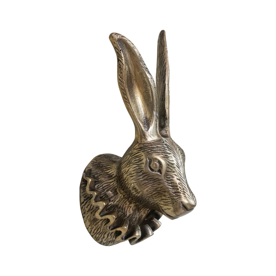Cast Aluminum Rabbit Head Wall Mount