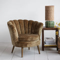 Velvet Upholstered Leopard Print Chair