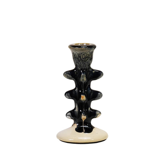 Reactive Glaze Terra-Cotta Taper Holder