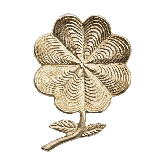 Gold Cast Aluminum Flower Shaped Dish