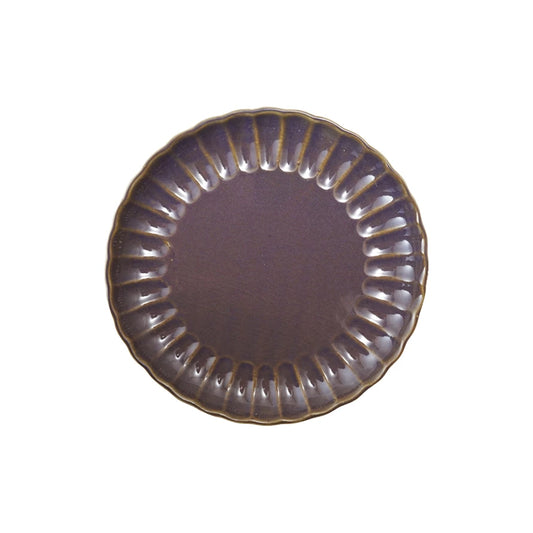 Plum Stoneware Fluted Dinnerware