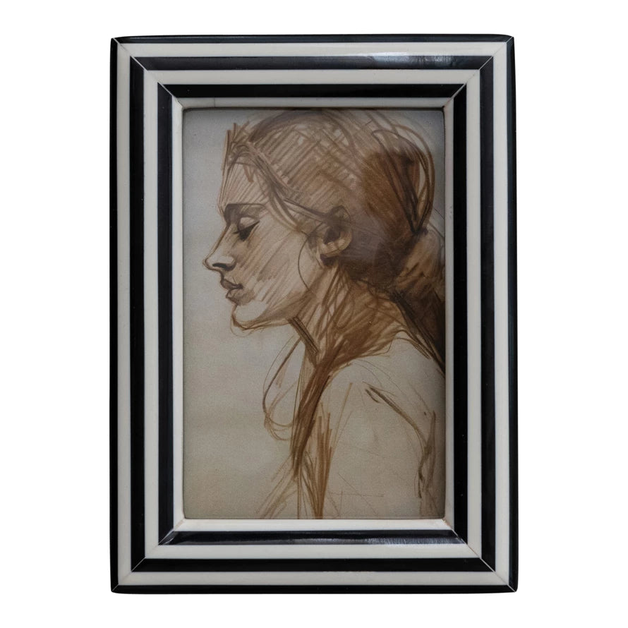Black & White Resin Photo Frame