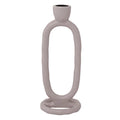 Lilac Enameled Oval Taper Holder