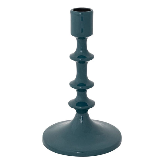 Teal Enameled Aluminum Taper Holder
