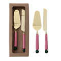 Stainless Steel Cake Servers with Resin Handles