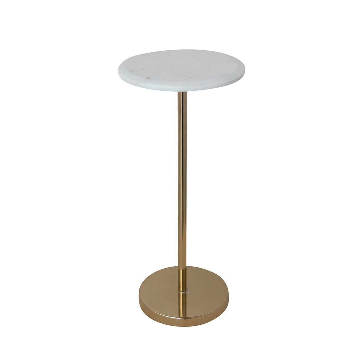 Metal Martini Table with Marble Top