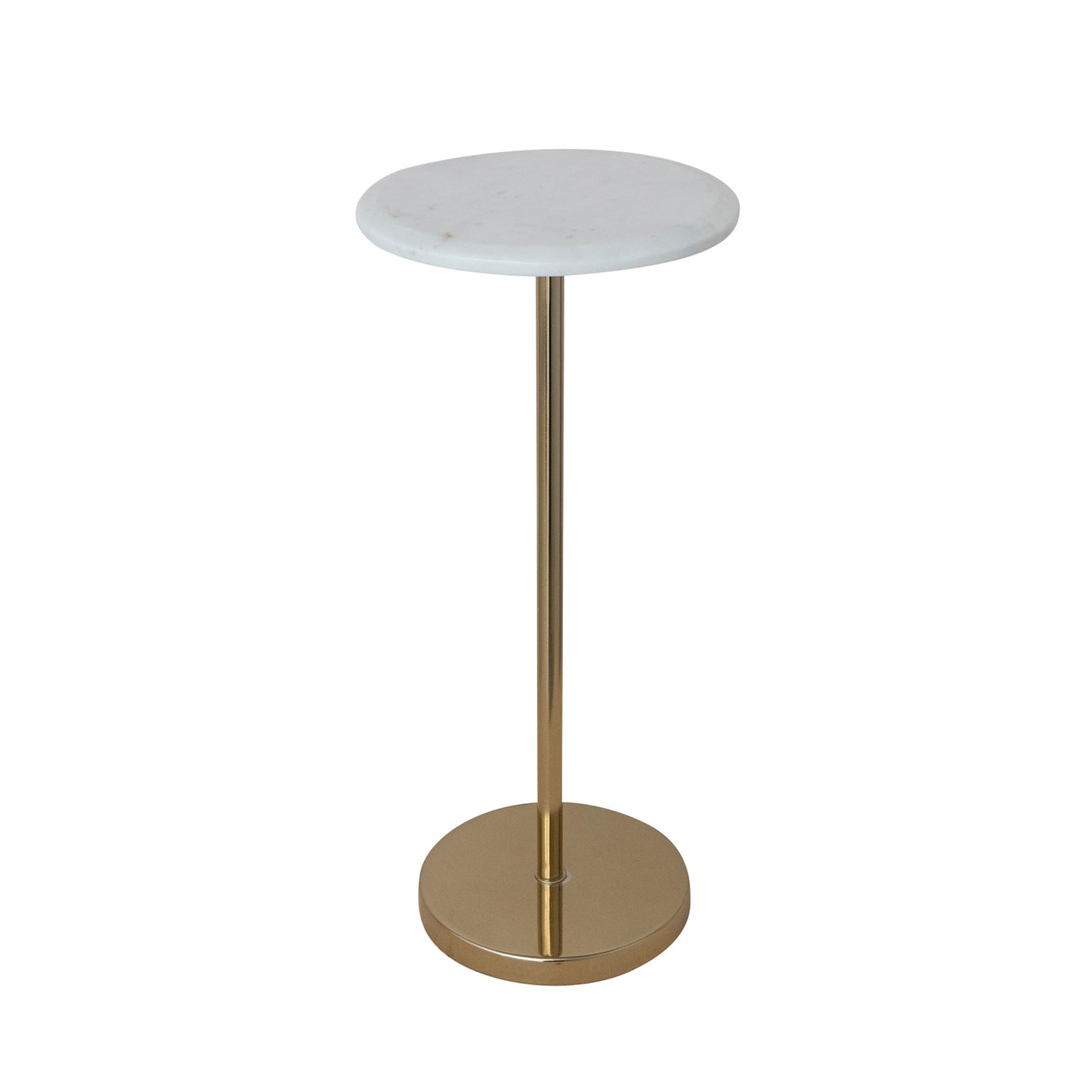 Metal Martini Table with Marble Top