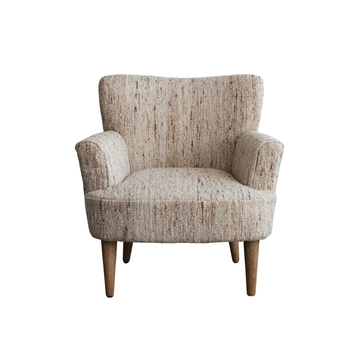 Woven Wool & Cotton Kilim Upholstered Arm Chair