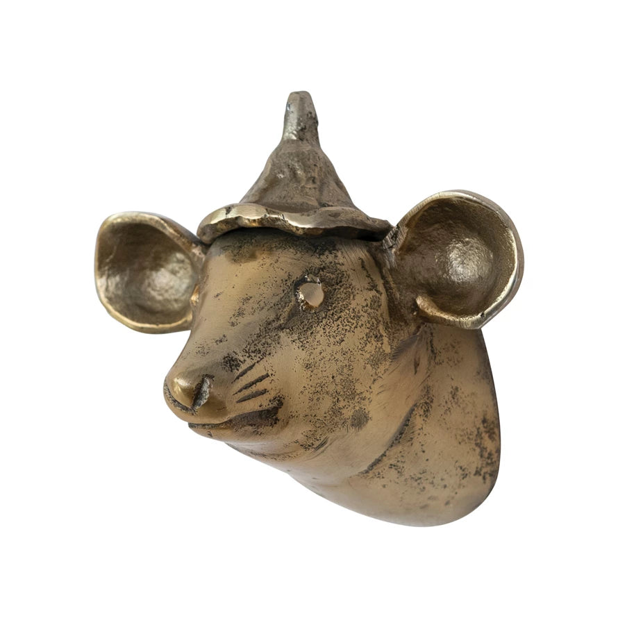 Cast Aluminum Mouse Head Wall Mount