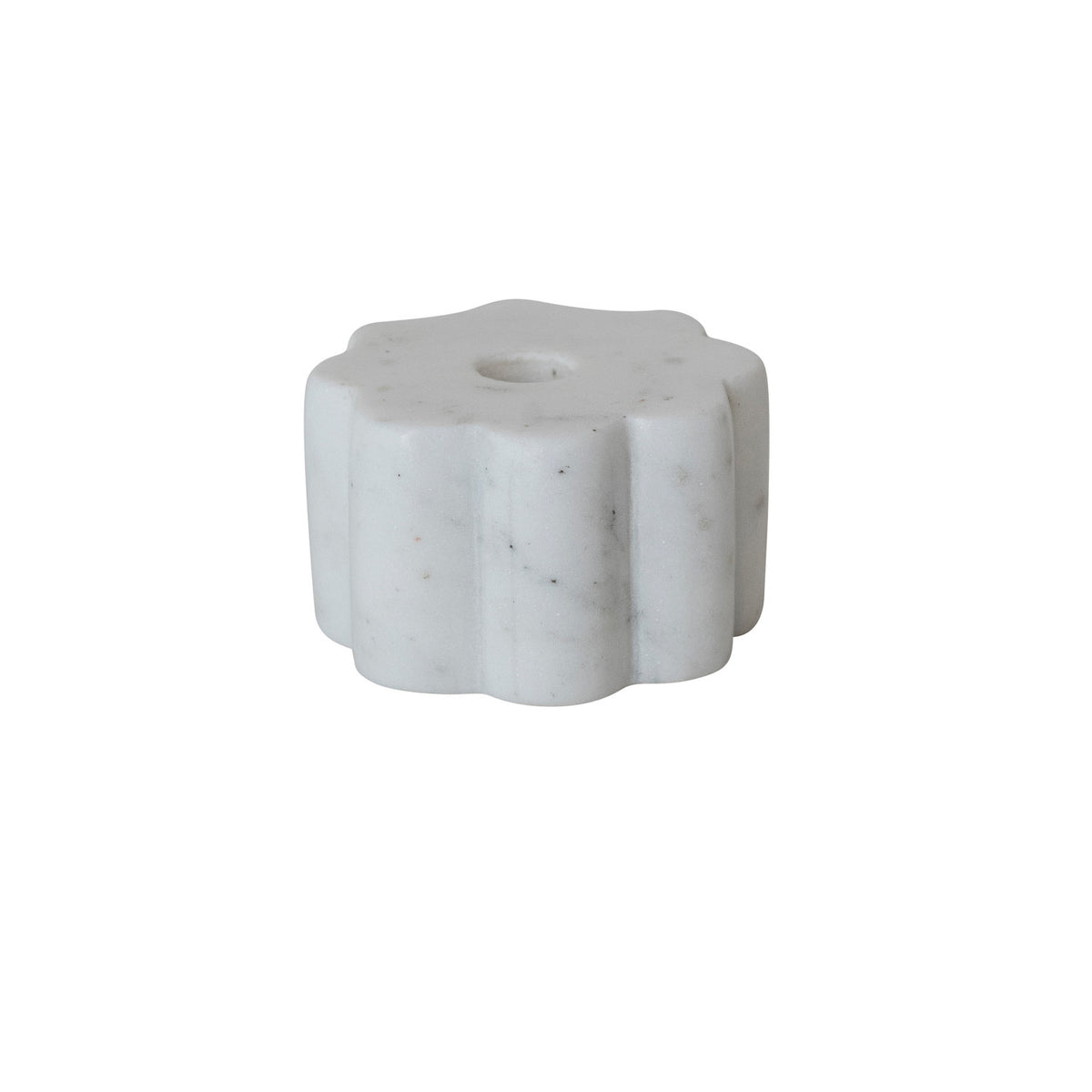 Marble Scalloped Taper Holder