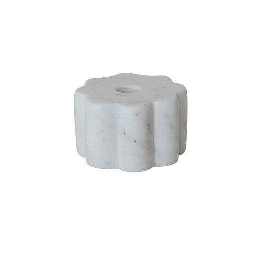 Marble Scalloped Taper Holder