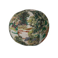 Landscape & Embroidery Round Orb Pillow