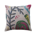 Embroidery Square Hand-Woven Fabric Indoor/Outdoor Pillow