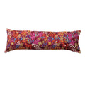 Fabric Lumbar Pillow with Floral Pattern