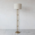 Metal Wire Floor Lamp with Cotton Shade & Inline Switch