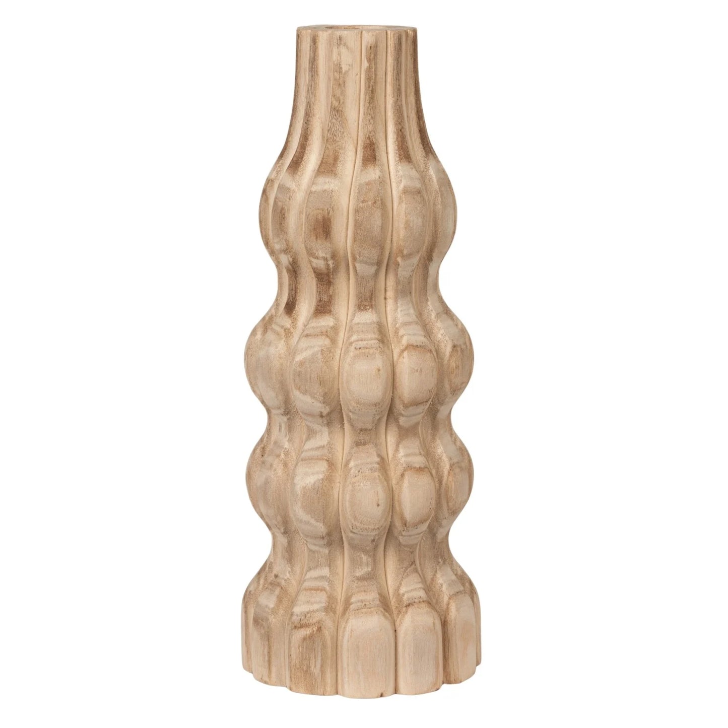 Decorative Carved Paulownia Wood Vase