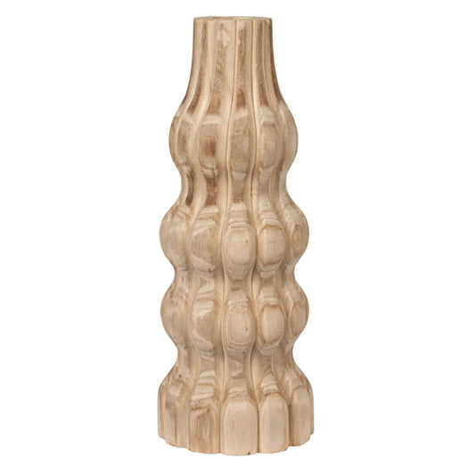 Decorative Carved Paulownia Wood Vase