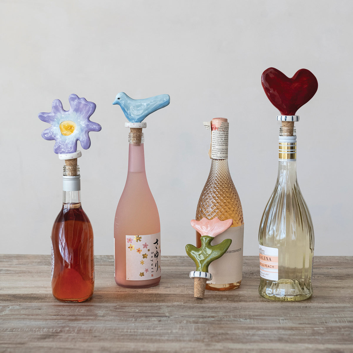 Handmade Stoneware & Cork Bottle Stoppers