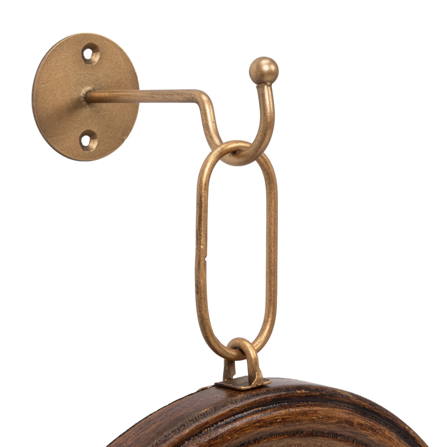 Wood Framed Antique Butterflies & Metal Wall Hook