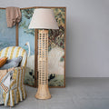 Hand-Woven Rattan Floor Lamp