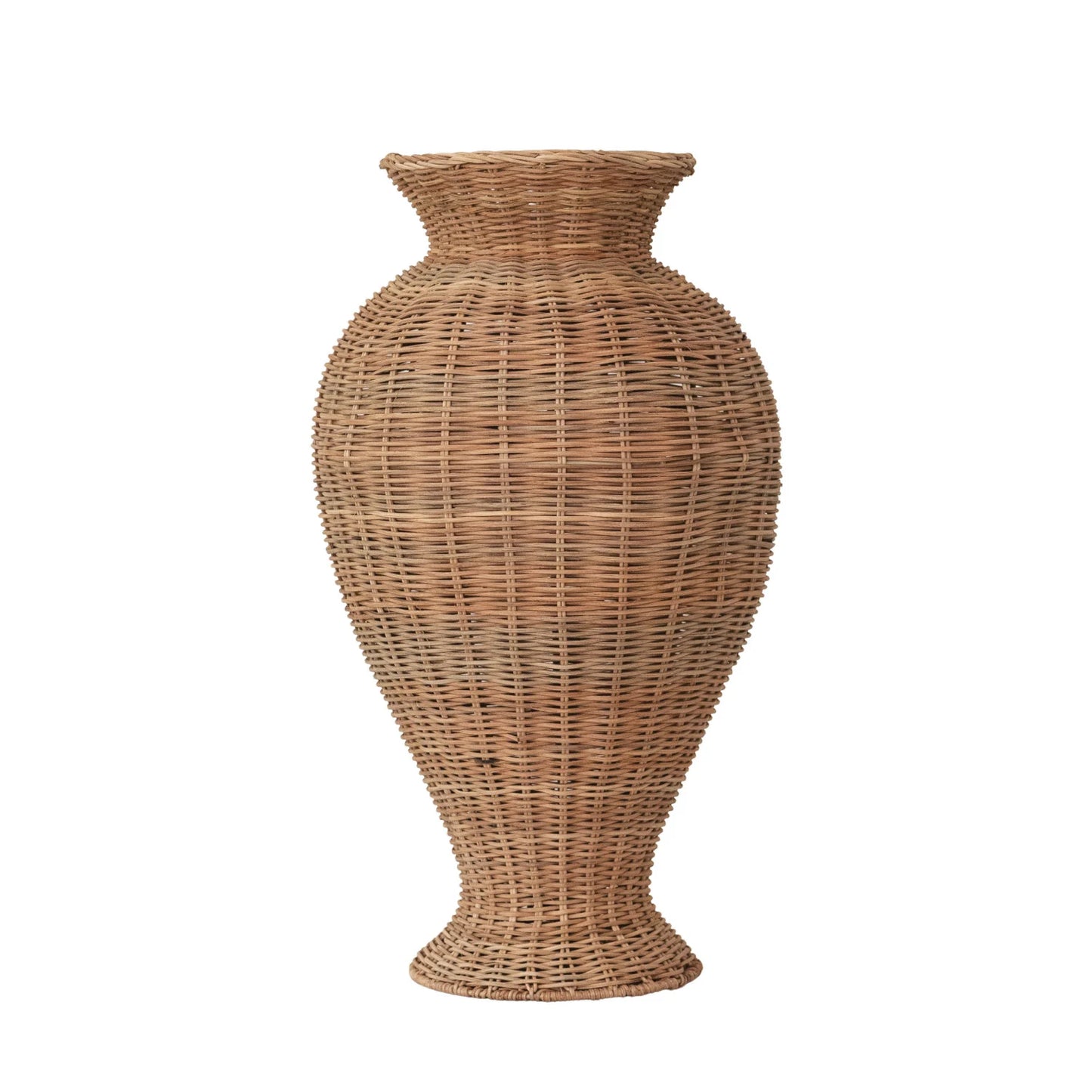 Decorative Hand-Woven Rattan Vase