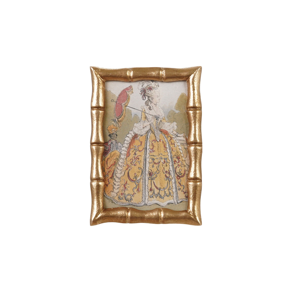 Antique Gold Bamboo Resin Photo Frame